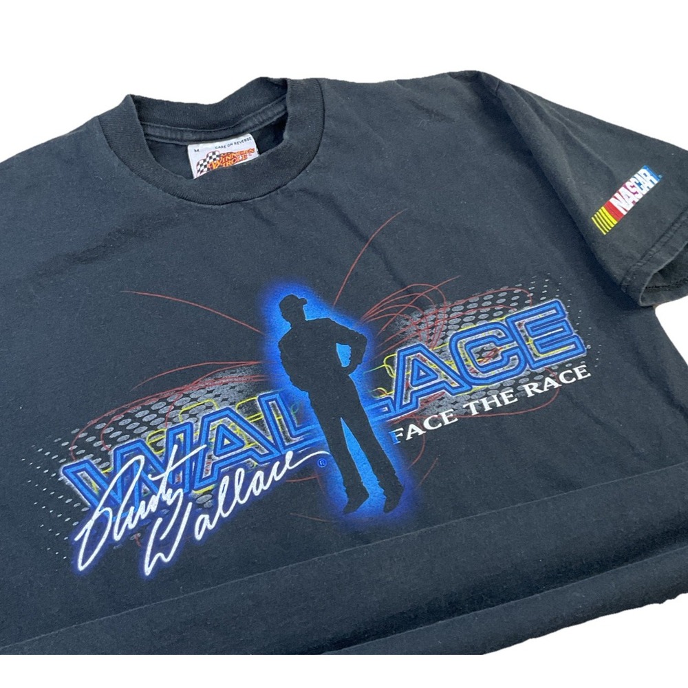 Vintage Rusty Wallace Nascar T-Shirt Winners‎ Circle 90s Double Sided Tee Men M